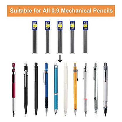 Morepack 720 Pieces 0.9 mm Lead Refills for Mechanical Pencils,0.9 mm HB, Smooth Break Resistant Mechanical Pencil Lead - style: 0.9 mm