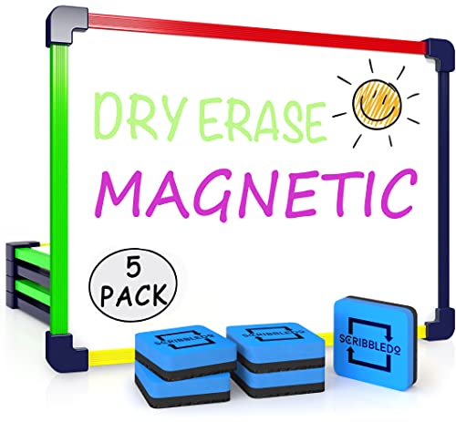 5 Pack Small White Board Dry Erase Board for Kids Portable 9"x12" Drawing Magnetic Mini Whiteboard White Board for Students Teachers School Supplies Lapboard Small Dry Erase Board for Kids & Erasers - style: Set of 5 Boards & Erasers