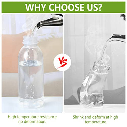 zmybcpack 12 Pack 450ml (Approach 16 OZ) PP Heat-Resistant Plastic Juice Bottles With Caps-Plastic Smoothie Bottles-Reusable Bulk Beverage Containers with Lids For Juice, Beverage(Dishwasher Safe) | Heat-Resistant Plastic Smoothie Bottles with lids, Reusa