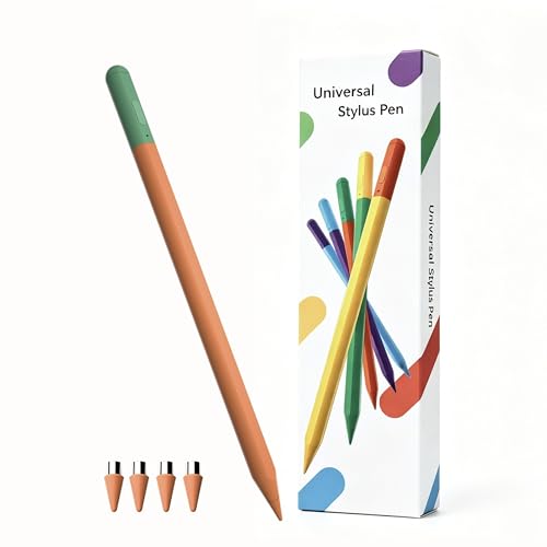Active Pen for Samsung Galaxy Tab A11, A11+, A9, A9+, A8, A7 Lite, Capacitive Stylus for Samsung Tablet Android Touchscreens, High Precision Digital Pen with 4X Tips/Nibs (Orange) - color: Orange