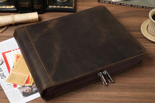 Personalized 3 Ring Check Binder, Engraved Business Checkbook Holder, Zippered for 3 & 9 Holes Checks, 3 on a Page, Dark Khaki - Custom - color: Dark Khaki-2, size: Custom