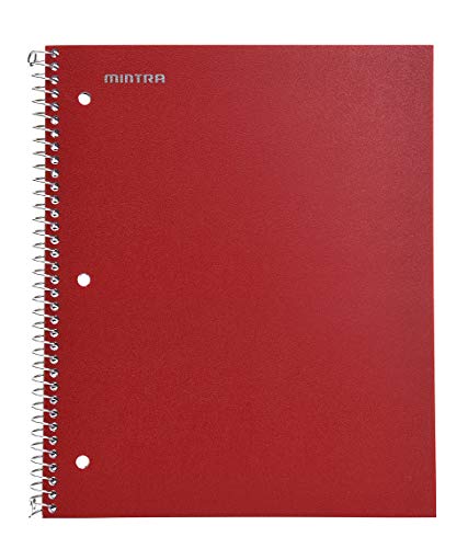 Mintra Office Durable Spiral Notebooks, 1 Subject, (Arctic Ice, Chili Oil, Green Olive, Wide Ruled 3pk) - color: Arctic Ice, Chili Oil, Green Olive, size: Wide Ruled 3pk