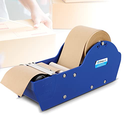 Water-Activated Tape Dispenser, Manual Kraft Gum Tape Dispenser, Width Adjustable 1.18-3.15", Light Weight & Portable Packing Tape Dispenser Set, Blue - color: Blue