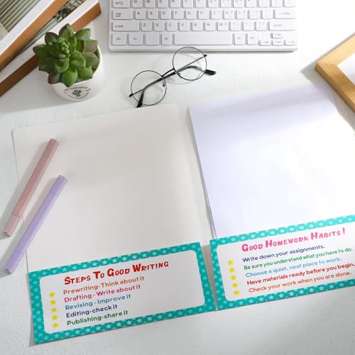 Colarr 12 Pcs A4 File Folders for Students, Multicolor, 9.5 x 12 Inch