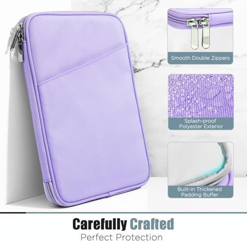TiMOVO 9-11" Tablet Sleeve Bag for iPad 11-inch A16 2025, iPad 10.9"/10.2"| Air 11 Inch/5th/4th Gen. 10.9", Galaxy Tab A9+/A11Plus 11", Protective Bag with Pocket, Purple - color: Purple, size: 9-11 Inch