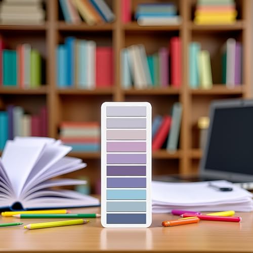 200 Pcs Sticky Index Tabs,Writable and Repositionable Book Flags Tabs Strip,Page Markers Notes Tabs Index Tabs for Page Marking Classify File,Self-Stick Notes Notebooks and Writing Pads (Purple) - color: Purple