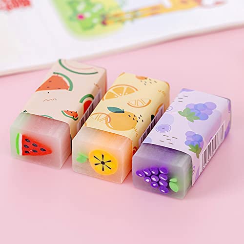 Cute Erasers for Kids Bulk 16 Pack Animal Food Fun Desk Pets Pencil Students School Supplies Prize Gifts Party Favors - style: Jelly