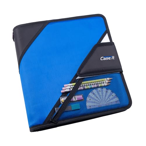 Case-It The Open Tab Secure Seal 2-Inch Binder, 5-Color Tabbed Expanding File, S-826-A Midnight Blue, 4 Pack - color: Midnight Blue, size: 4 Pack