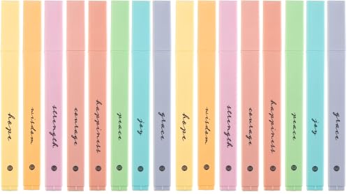 DIVERSEBEE Bible Highlighters with Soft Chisel Tip, 16 Pack Assorted Colors Pens No Bleed, Quick Dry Set, Cute Aesthetic Markers, Bible Study Journaling Supplies and Accessories (Pastel) - color: Pastel, size: 16 Pack
