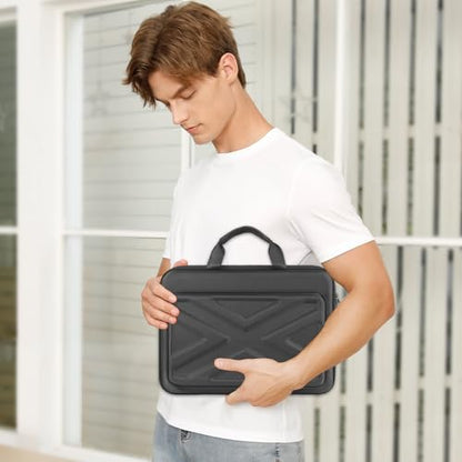 MOSISO 15.6-16 inch Laptop Hard Case, 15 inch Shockproof Waterproof Laptop Case Hard Shell Compatible with MacBook HP Dell, Carrying Sleeve Computer Bag with Sturdy Handle&Front Pocket&Belt,Slate Gray - color: Slate Gray, size: 16 inch