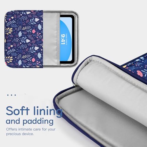 Dadanism 9-11 Inch Tablet Sleeve Bag Carrying Case, Night Blue | Fits iPad (A16) 11th Gen 11", iPad 10th Gen 10.9" Air 5/4, iPad Air M4/Pro 11", iPad 9/8/7th 10.2", Galaxy Tab A11+ Plus 11" - color: Night Blue, size: 9-11 inch