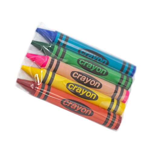 Lucky Art 20 Sets of 5 Packs (100 count) Jumbo Size Crayons - Mini Crayon Packs Non-Toxic; Crayons in bulk for Kids Party Favors, School Supplies for Teachers & Travel - size: Jumbo, style: 20 Sets (100 Counts)