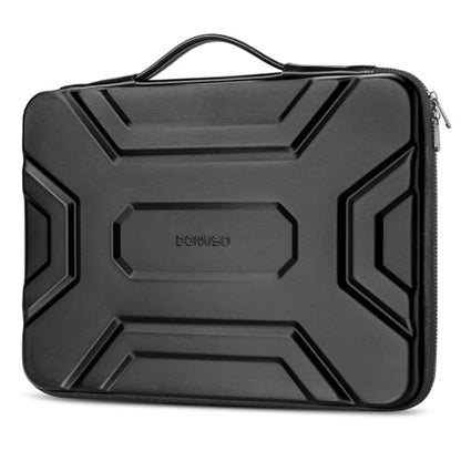 DOMISO 17 inch Laptop Sleeve with Handle, Shockproof and Waterproof EVA Protective Laptop case, Laptop Sleeves for 17.3" HP Dell Asus Laptop, Black - color: Black, size: 17.3 inch