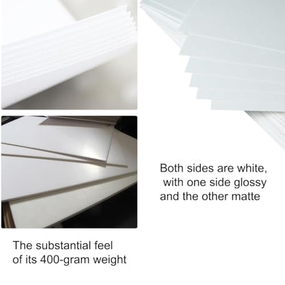22x28” Poster Board, 400GSM Heavyweight Poster Paper Bulk, 25 Sheets White Display Large PosterBoards for School Office Company Craft Projects - color: White, size: 22 x 28’’
