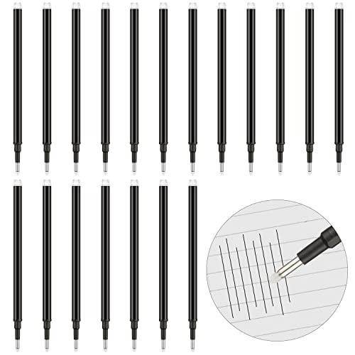 Zonon 24 Pcs 0.7mm Erasable Gel Ink Pen Refills Compatible with Frixion Friction Gel Ink Refills Medium Fine Point Erasable Pens Lead for Writing Planner and Crossword Puzzles(Black) - color: Black