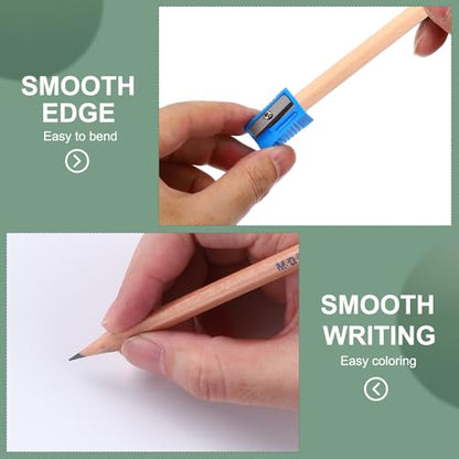 M&G Wooden Hexagonal Pencils, 12 Pcs HB Pencils Graphite Round Pencils for Classroom Teacher Office Supplies, Wood Color