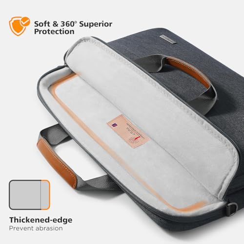 KIZUNA Laptop Bag Case 15-16 Inch Computer Shoulder Sleeve for MacBook Pro 16 M4/16 Lenovo IdeaPad Flex 5i/IdeaPad Pro 5 Gen 9/Yoga Pro 9i/Slim 5i Gen 8/HP ENVY/16.3" XPS 16/Dell 16 Plus/ASUS,Grey - size: 15-15.6 Inch