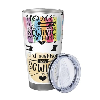Sewing Quilting Gift for Women,Quilt Tumbler Stainless Steel Cup Insulated Travel Coffee Mug For Women Teens Wife 20 oz - style: Sewing