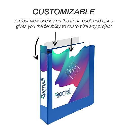Samsill Durable 1.5 Inch Binder, D Ring Binder, 100% Recycled Chipboard, Blueberry - color: Blueberry, size: 1 Pack, style: 1.5 Inch
