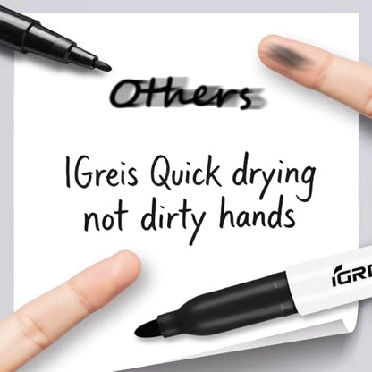 Dual tip and gel pens set with Fine Point Black Permanent Markers Bulk