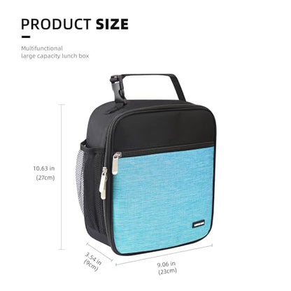 Lovoeo Lunch box Lunch bag for men women Insulated Lunchbox Lunch bags for Work Picnic Travel (Thicken blue) - color: Thicken blue