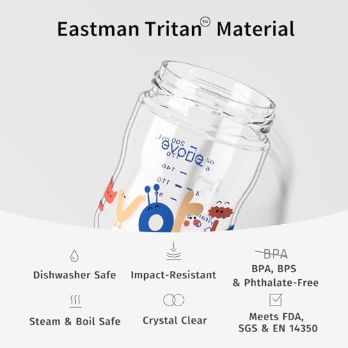 Evorie Tritan Weighted Straw Cup Baby Training Cup, Spill Proof, 7 Oz, 6M+ | BPA & BPS-Free, First learning cup, 360° drinking, Dishwasher safe, Durable Sippy Cup, Wathet - color: Wathet