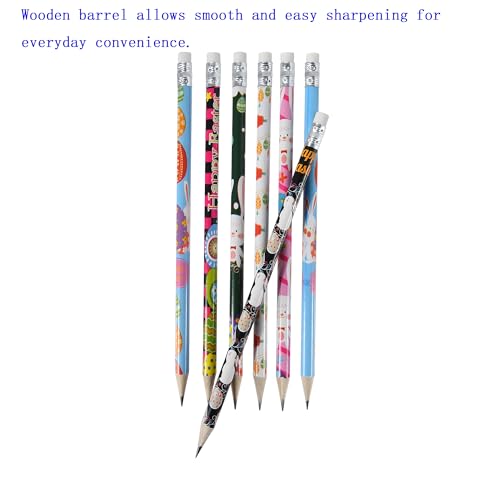 72PCS Wooden cased Easter Pencils for Kids Bulk with Erasers, Wood Pencils for School,Drawing,Gift (72PCS) (Easter, 72) - style: Easter