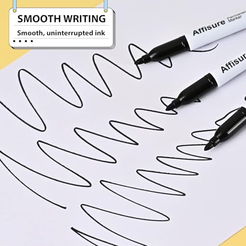 Permanent markers, 100 packs permanent markers bulk, quick dryingin one second, waterproof, smooth, noteasy to erase, durable, can be markedon glass, tiles and cloth, office supplies - size: 1 Count (Pack of 100)