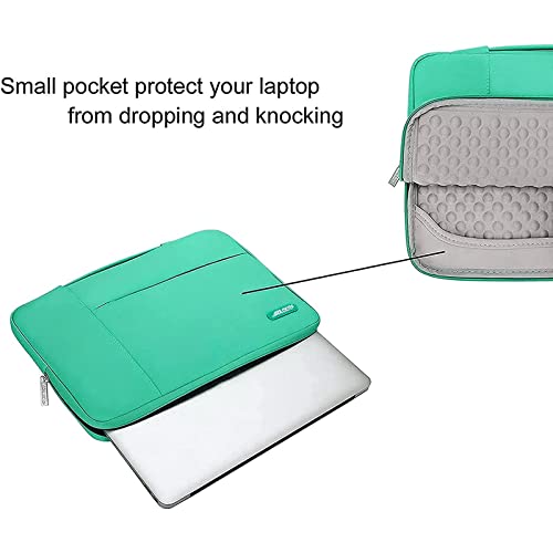 MOSISO Laptop Case 13.3 inch, 13.3 inch Laptop Sleeve with Handle | Compatible with MacBook Air/Pro 13/Pro 14, HP Dell ASUS Lenovo, Polyester Multifunctional Computer Bag, Biscay Green - color: Biscay Green, size: 13.3 inch