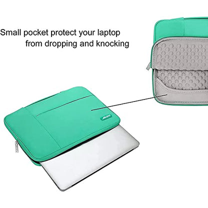 MOSISO Laptop Case 13.3 inch, 13.3 inch Laptop Sleeve with Handle | Compatible with MacBook Air/Pro 13/Pro 14, HP Dell ASUS Lenovo, Polyester Multifunctional Computer Bag, Biscay Green - color: Biscay Green, size: 13.3 inch