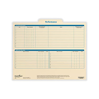 ComplyRight Performance Folder, Pack of 25 | 9-1/2" x 11-3/4", Document Filing Folder for Businesses, HR Employee Management Documentation Office Supplies - style: Performance