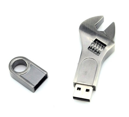 AreTop Novelty Flash Drive 32GB, USB2.0 Miniature Spanner Shape Cute USB Flash Drive Thumb Drives Cool Memory Stick Pen Drive Gift for Collegue Students Kids Children Employees Present - size: 32GB, style: Spanner