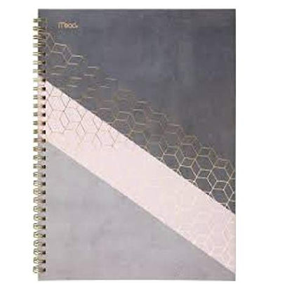 Mead Spiral Notebooks, 1 Subject, College Ruled Paper, 80 Sheets, Modern Chic, 3 Pack (38196) - size: Pack of 3