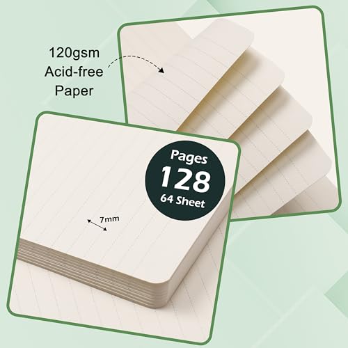 Ruled Notebook/Journal - Classic Lined Journal/Notebook, 5.3'' x 8.26'', Hardcover with Thick Paper, Banded + Pen Holder +Inner Pocket - Olive Green - color: Olive Green, size: Ruled