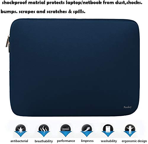 Laptop Sleeve Case 15.6 Inch,Resistant Neoprene Laptop Sleeve/Notebook Computer Pocket Case/Tablet Briefcase Carrying Bag, Dark Blue - color: Dark Blue, size: 15.6 inch