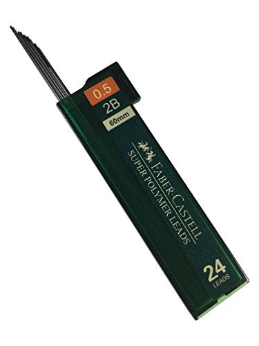 Faber-Castell 0.5mm 2B Mechanical Pencil Refills (96 Leads, 4 Tubes of 24 Leads Each)