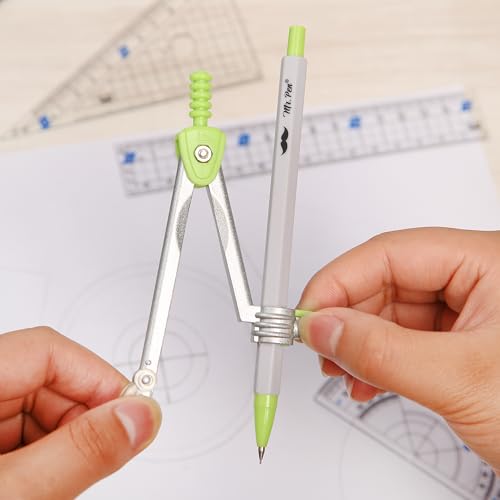 Mr. Pen- Geometry Set, 7 pcs, Compass for Geometry Compass Math | Geometry Kit with Storage Box, Math Compass, Geometry Set for School, Protractor and Compass Set, Drawing Tools, Ruler Set