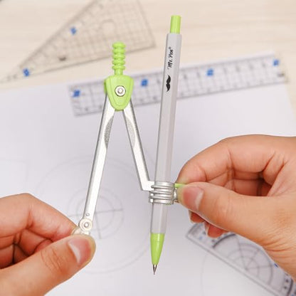 Mr. Pen- Geometry Set, 7 pcs, Compass for Geometry Compass Math | Geometry Kit with Storage Box, Math Compass, Geometry Set for School, Protractor and Compass Set, Drawing Tools, Ruler Set