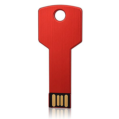 RAOYI 10 Pack 2GB USB Flash Drive USB 2.0 Metal Key Shape Memory Stick Thumb Drive Pen Drive-Red - color: Red, size: 2GB