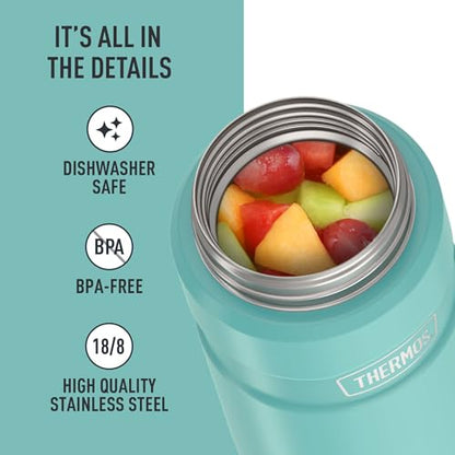 THERMOS Stainless King Vacuum-Insulated Food Jar, 24 Ounce, Matte Teal - color: Matte Teal, size: 24 Ounce