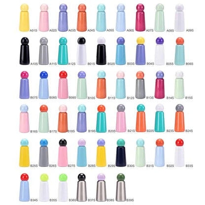 350ML/12oz Creative and Cute Stainless Steel Insulated Cup, Student Portable Outdoor Sports Water Bottle - Blue and Yellow Edition - 350ML - color: Azure Yellow Style