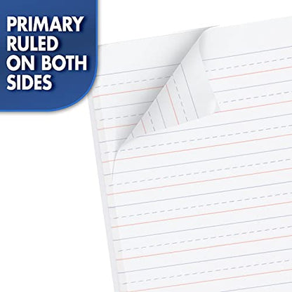 Mead Primary Composition Book, Primary Ruled Journal, Grades K-2, 7-1/2" x 9-3/4", 100 Sheets, Blue Marble (09902) - size: 1 Pack, style: Grades K-2