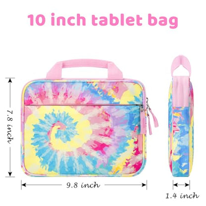 Choco Mocha Kids Tablet Sleeve Bag for Boys & Girls, (10-12.5Inch) - color: Tie Dye-rainbow 10inch, size: 10inch(10.5 x 8.5 x 1.3)