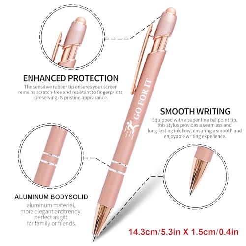 15 Pack Motivational Pen Set - Inspirational Quotes Retractable Ballpoint Pens for Office School Supplies, Encouragement Gifts for Women Men, RoseGold - color: RoseGold, style: Positive