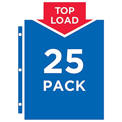 Avery Diamond Clear Top Sheet Protectors, Super Heavyweight Page Protectors for 3 Ring Binder, Clear Binder Sheet, 25 Count (76000)