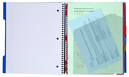 Five Star Advance Spiral Notebook + Study App, 3 Subject, College Ruled Paper, 8-1/2" x 11", 150 Sheets, Spiral Guard, Movable Tabbed Dividers, Seaglass Green (73136) - color: Seaglass Green, size: Pack of 1
