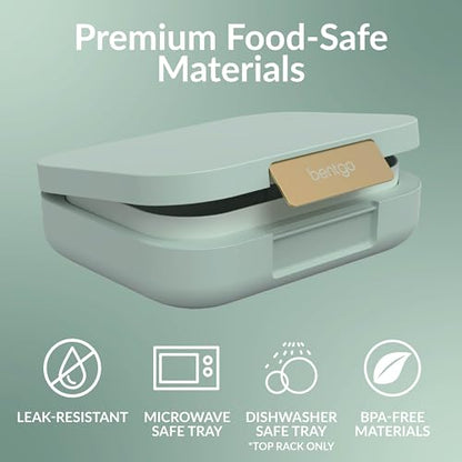 Bentgo® Modern - Leak-Resistant Bento Lunch Box For Adults, Teens, & Larger Appetites; Reusable BPA-Free Meal Prep Container with 3 or 4 Compartments, Dishwasher/Microwave Safe; 5 Cups (Mint Green) - color: Mint Green