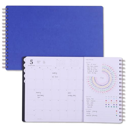 Leanga 2026 Calendar Planner, Daily Weekly & Monthly Desk Planner with Goal Setting and Habit Tracker for Study and Work-Premium Productivity Journal-13.5" x 9", Large Hardcover Office Supplies-Indigo - color: Indigo