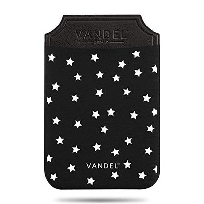 VANDEL Pocket – Stick-On Fabric Phone Wallet Stick On for Women, Cute Credit Card Holder for Phone Case, Back of Phone Fabric Sleeve for iPhone Pocket, Stretchy Wallet Phone Case - color: Night Sky