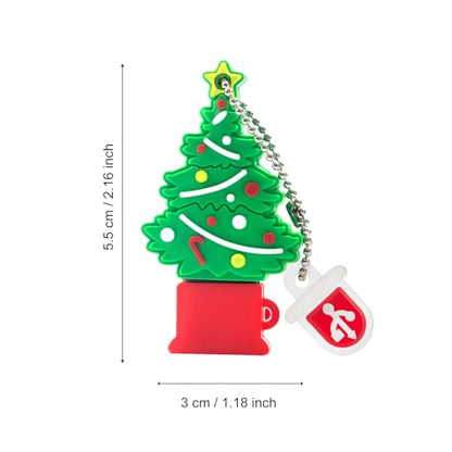 Christmas Tree Flash Drive 16GB, Gift USB Stick with Chain for Family,Kids,Friends,Students,Teacher Merry Christmas - color: Tree, size: 16GB